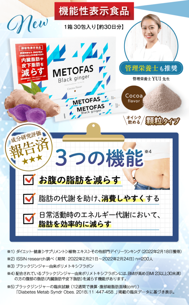 METOFAS ブラックジンジャー - ダイエットサプリ
